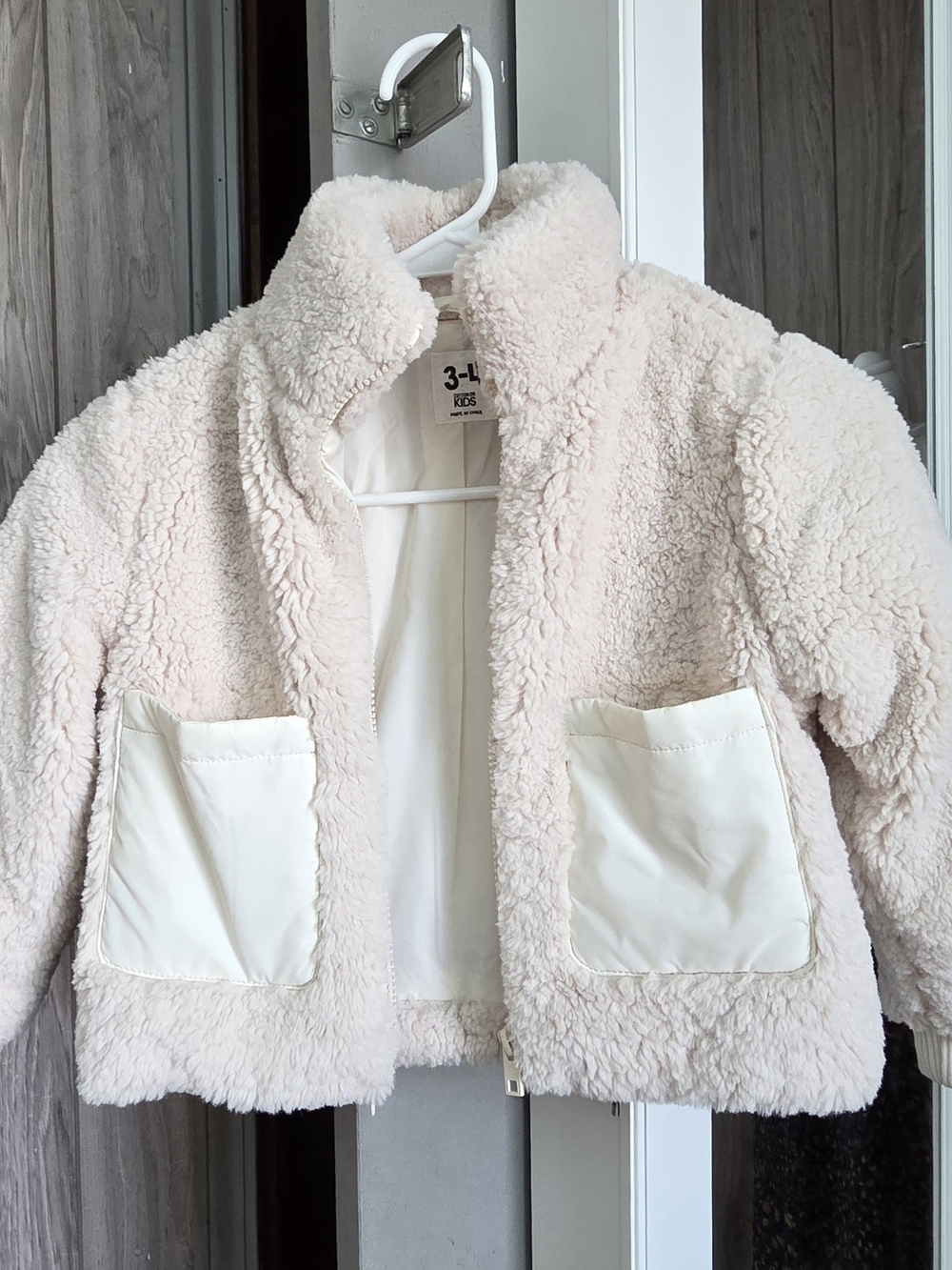 Cotton On Kids Cream Teddy Sherpa Jacket
